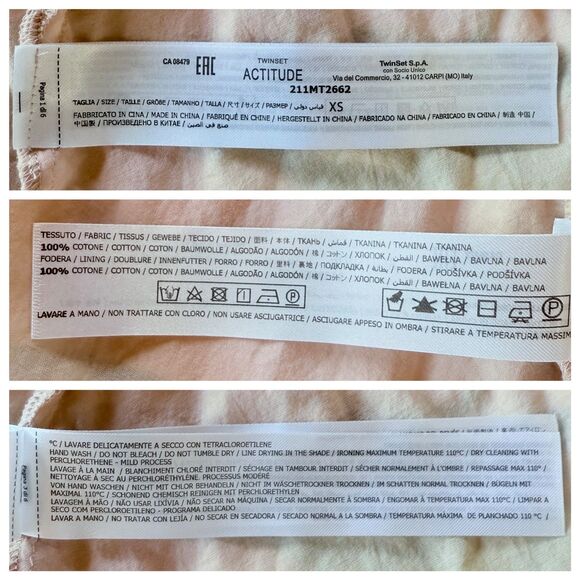 NWT TWINSET Actitude Hamal Cotton Muslin Wrap Style Watercolor Dress XS - Picture 11 of 16